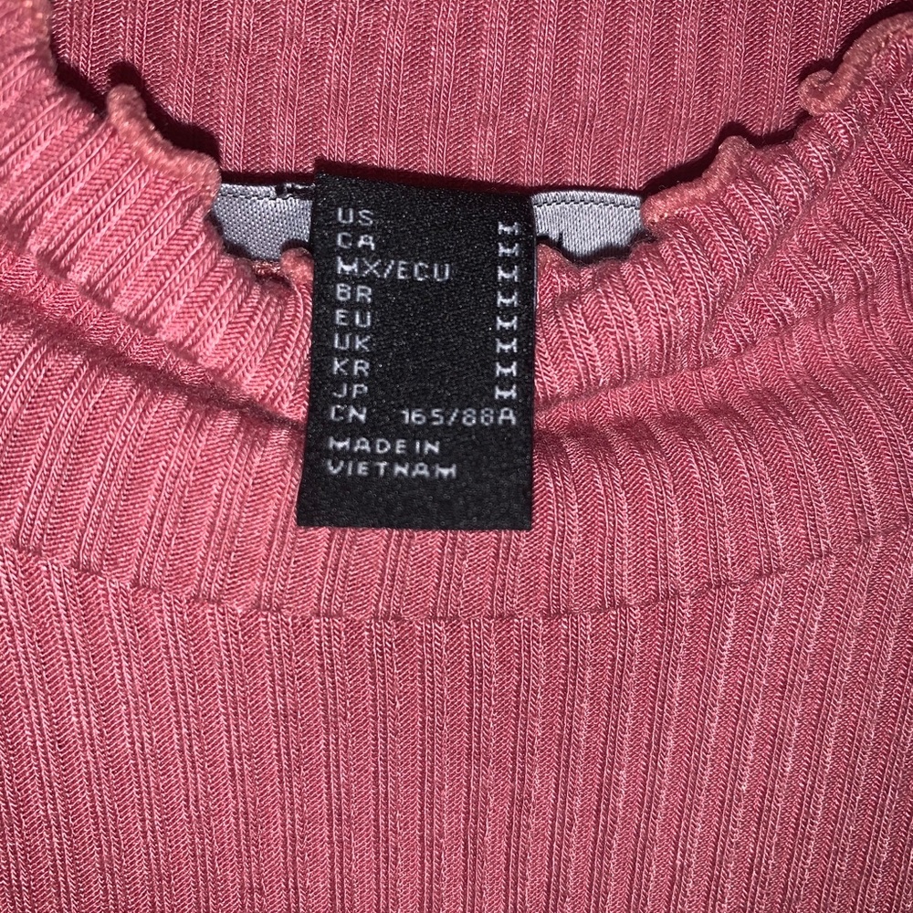 pink turtle neck bodysuit